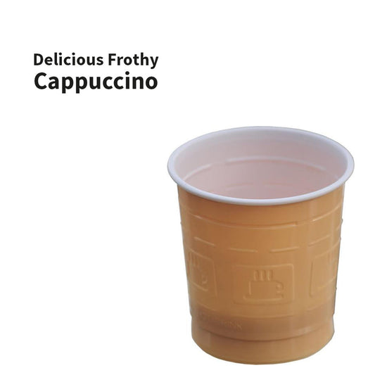 In-Cup Cappuccino 73mm Plastic Cups 25's - NWT FM SOLUTIONS - YOUR CATERING WHOLESALER