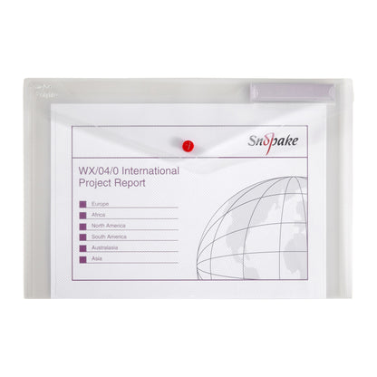 Snopake Polyfile Wallet File Polypropylene Foolscap Clear (Pack 5) - 11154X