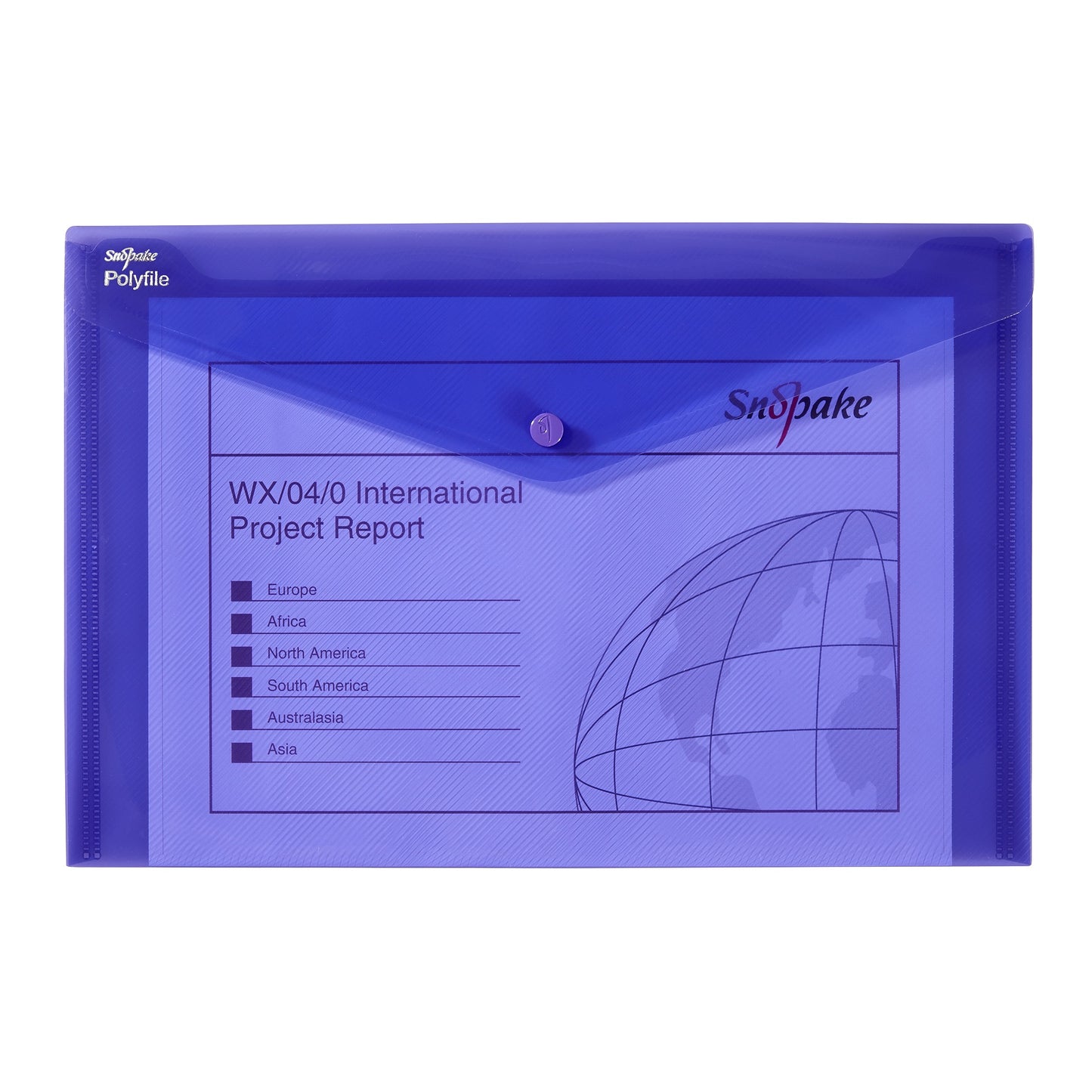 Snopake Polyfile Wallet File Polypropylene Foolscap Electra Purple (Pack 5) - 11162