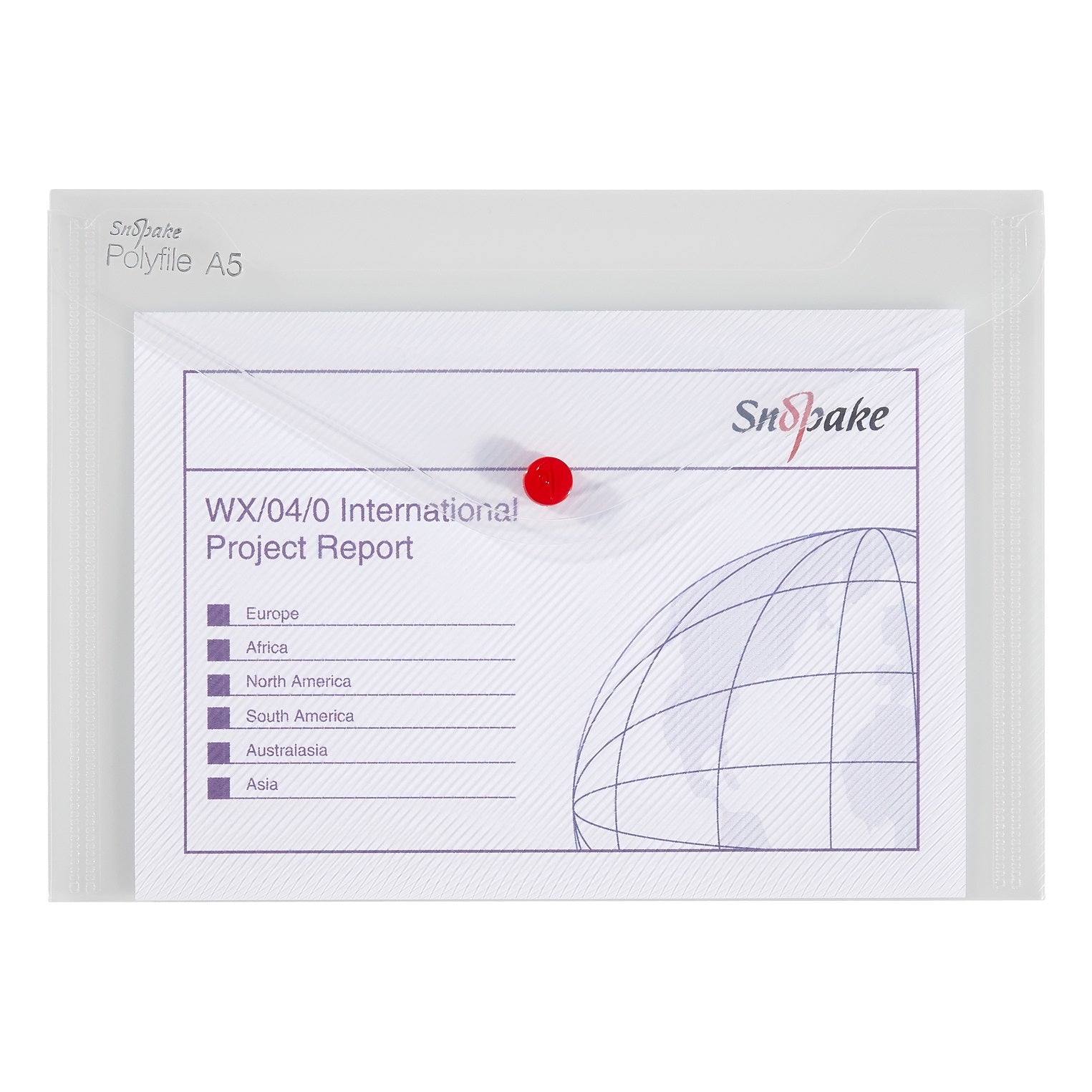 Snopake Polyfile Wallet File Polypropylene A5 Clear (Pack 5) - 11382 - NWT FM SOLUTIONS - YOUR CATERING WHOLESALER