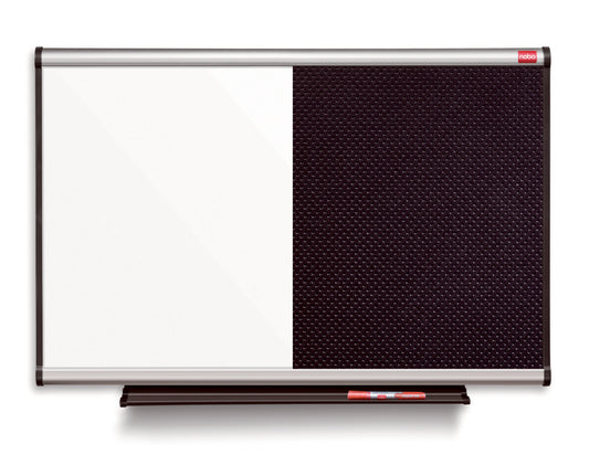Nobo Prestige Combination Black Foam/Magnetic Whiteboard Aluminium Frame 1200x900mm QBPK9060 - NWT FM SOLUTIONS - YOUR CATERING WHOLESALER