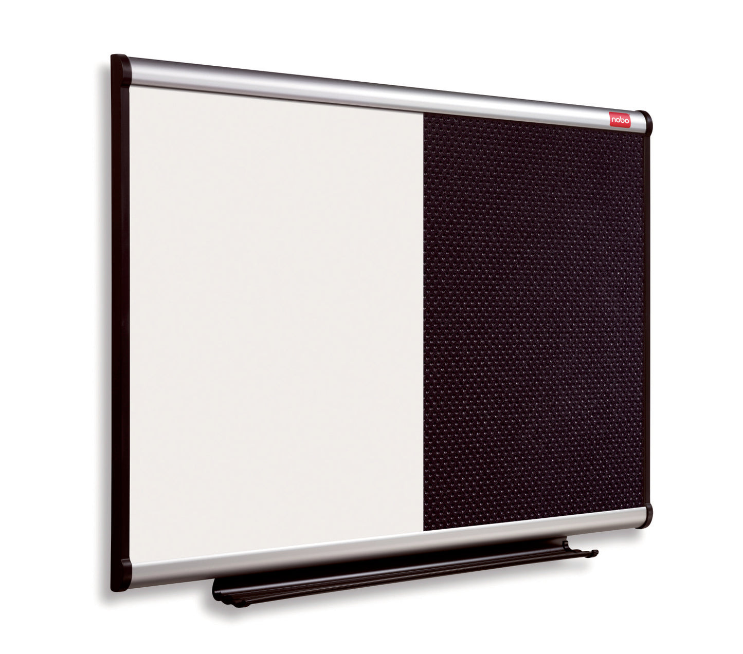 Nobo Prestige Combination Black Foam/Magnetic Whiteboard Aluminium Frame 1200x900mm QBPK9060