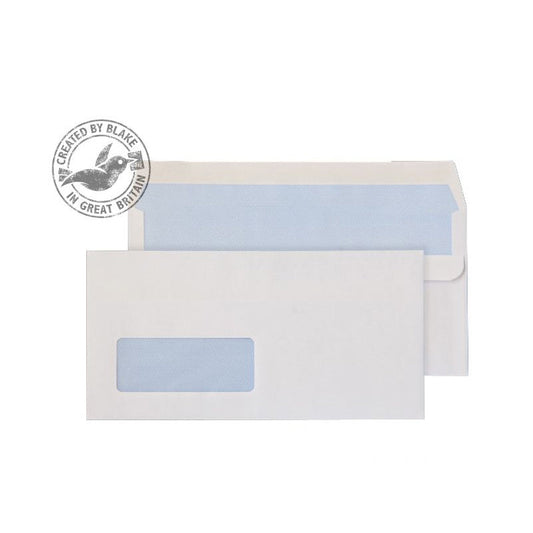 Purely Everyday DL White Windowed Press Seal Envelopes 1000's - NWT FM SOLUTIONS - YOUR CATERING WHOLESALER