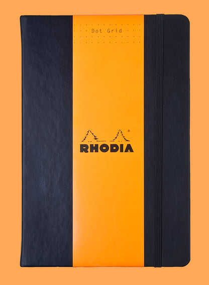 Rhodia A5 Hard Cover Casebound Web Notebook Dot Grid 192 Pages Black - 118769C - NWT FM SOLUTIONS - YOUR CATERING WHOLESALER