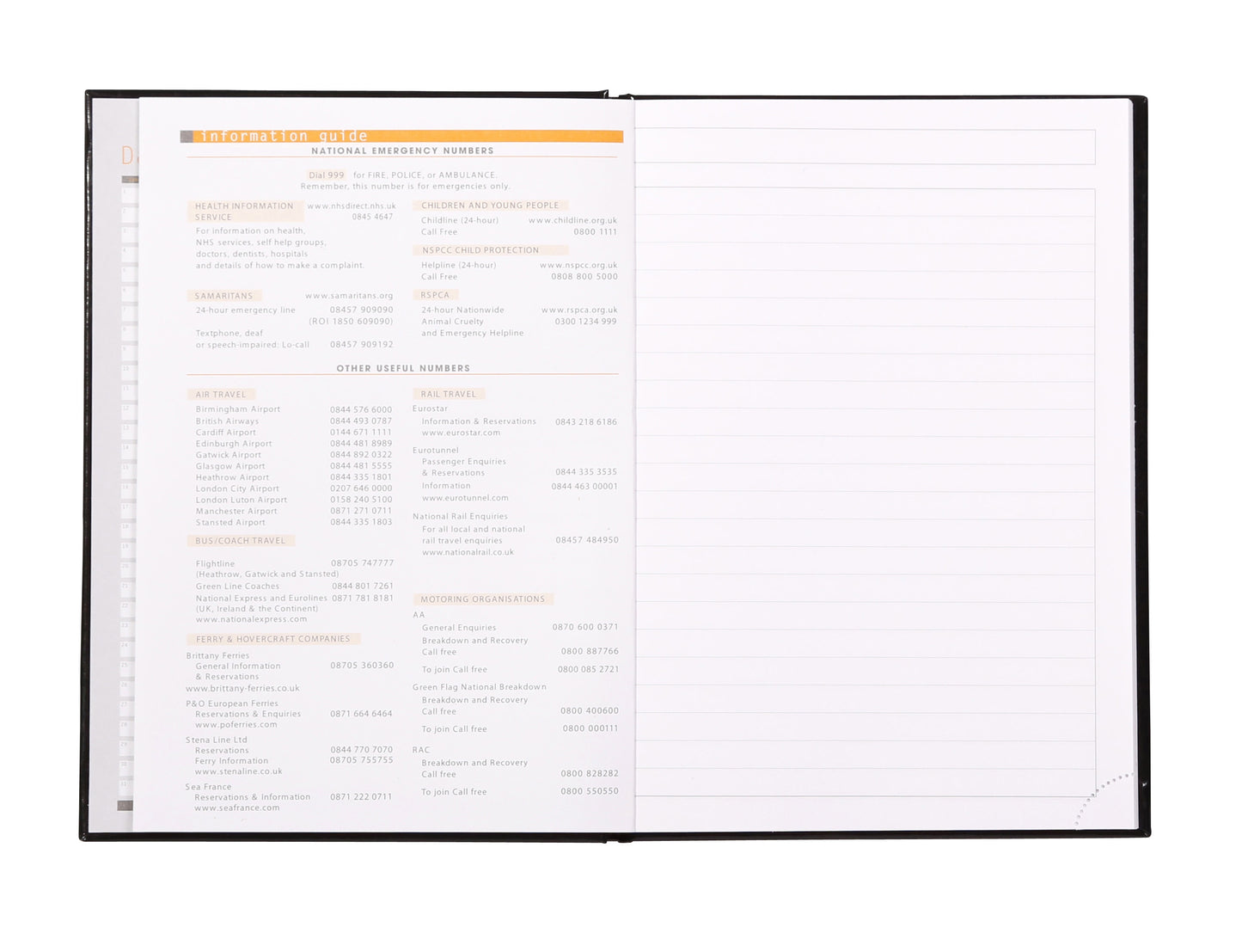 Rhodia A5 Hard Cover Casebound Business Book Ruled 192 Pages Black (Pack 3) - 119231C