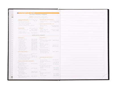 Rhodia A5 Hard Cover Casebound Business Book Ruled 192 Pages Black (Pack 3) - 119231C