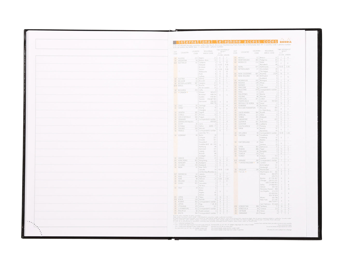 Rhodia A5 Hard Cover Casebound Business Book Ruled 192 Pages Black (Pack 3) - 119231C