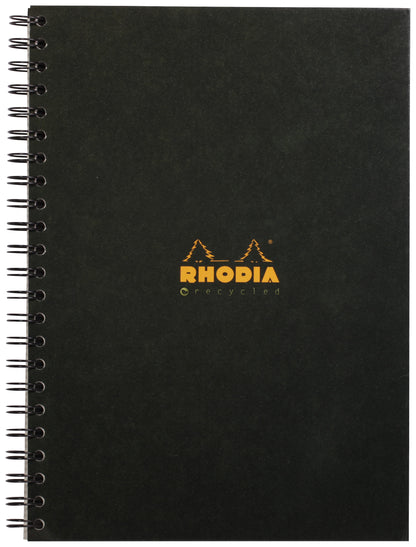 Rhodia A4 Wirebound Hard Cover Notebook Recycled Ruled 160 Pages Black (Pack 3) - 119234C - NWT FM SOLUTIONS - YOUR CATERING WHOLESALER