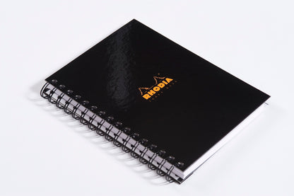 Rhodia A5 Wirebound Hard Cover Business Book A-Z Index Ruled 160 Pages Black (Pack 3) - 119241C