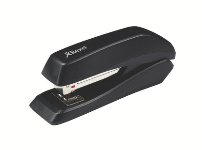 Rexel Ecodesk Half Strip Stapler Plastic 20 Sheet Black 2100029