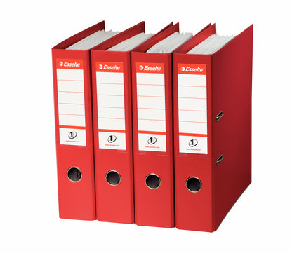 Esselte No.1 Lever Arch File Polypropylene A4 75mm Spine Width Red (Pack 10) 811330
