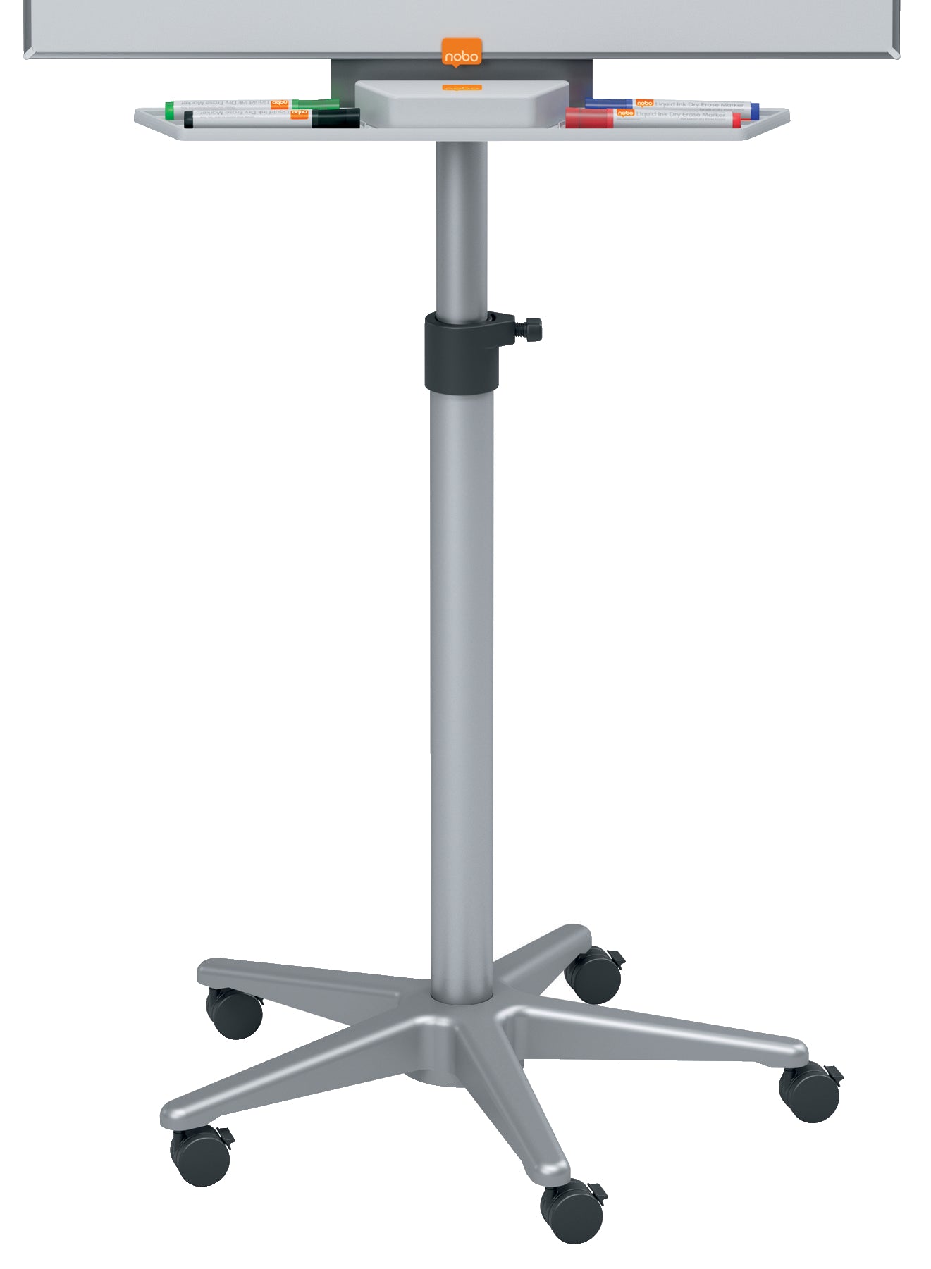 Nobo Barracuda Mobile Flipchart Easel Magnetic 745x690mm Grey 1902386