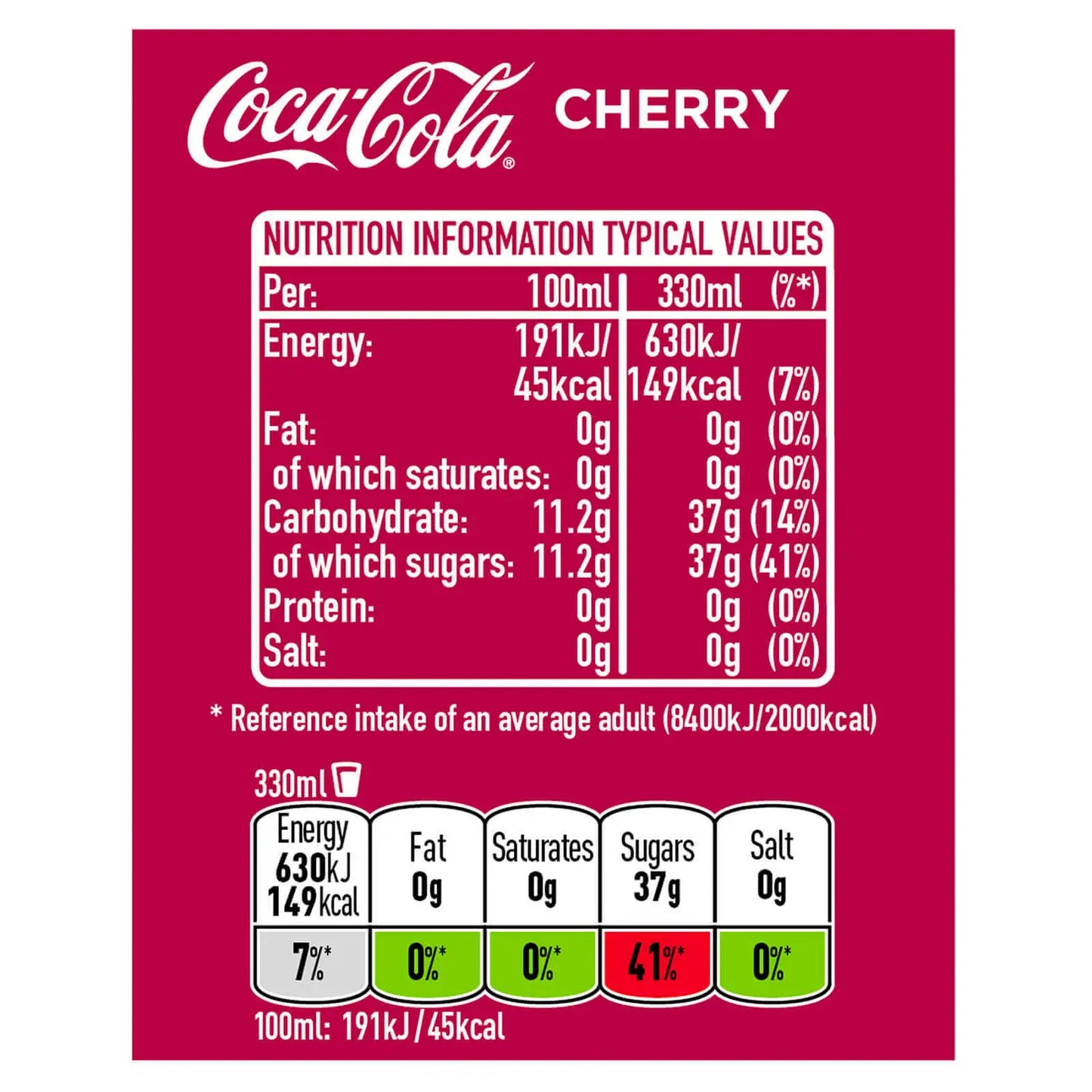 Cherry Coke Cans 24x330ml