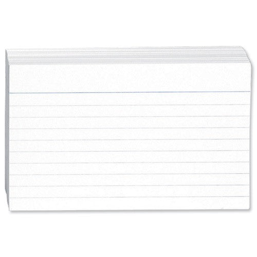 Concord 6x4inch White Ruled Record Card Pack 100's - NWT FM SOLUTIONS - YOUR CATERING WHOLESALER