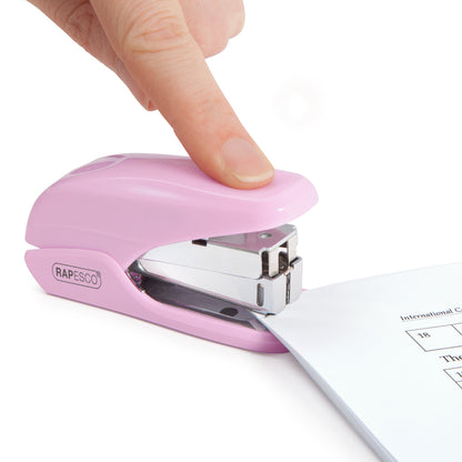 Rapesco X5 Mini Less Effort Stapler Plastic 20 Sheet Pink - 1337