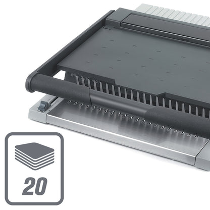 GBC MultiBind 420 Manual Comb and Wire Binding Machine Dark Grey 4400435