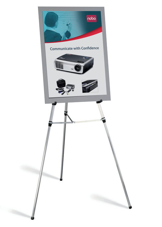 Nobo Telescopic Display Easel Grey Q50E - NWT FM SOLUTIONS - YOUR CATERING WHOLESALER
