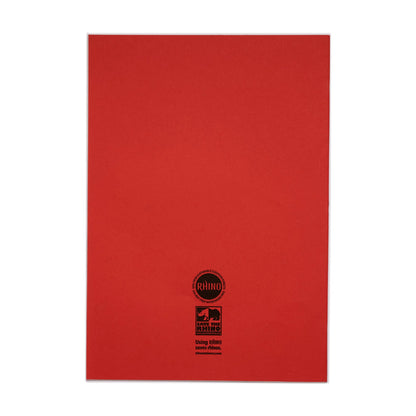 Rhino A4 Plus Exercise Book Red Plain 80 page (Pack 50) VDU080-010