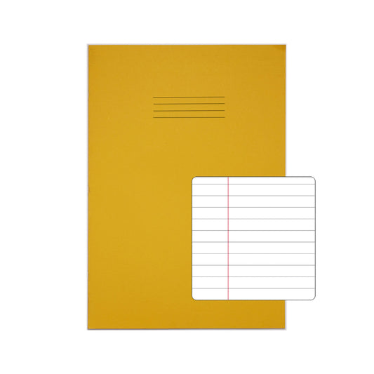 Rhino A4 Plus Exercise Book Yellow Ruled 80 page (Pack 50) VDU080-243 - NWT FM SOLUTIONS - YOUR CATERING WHOLESALER