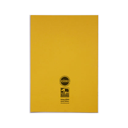 Rhino A4 Plus Exercise Book Yellow Ruled 80 page (Pack 50) VDU080-243