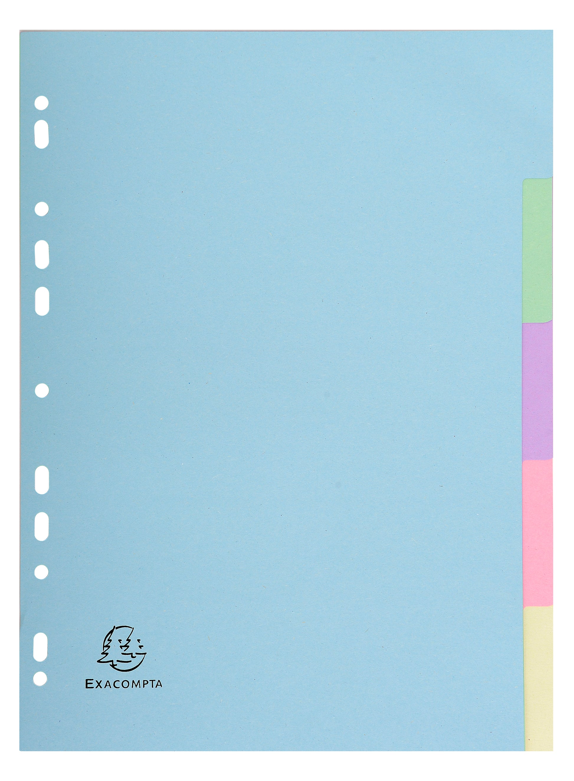 Exacompta Forever Recycled Divider 5 Part A4 170gsm Card Assorted Colours - 1605E - NWT FM SOLUTIONS - YOUR CATERING WHOLESALER