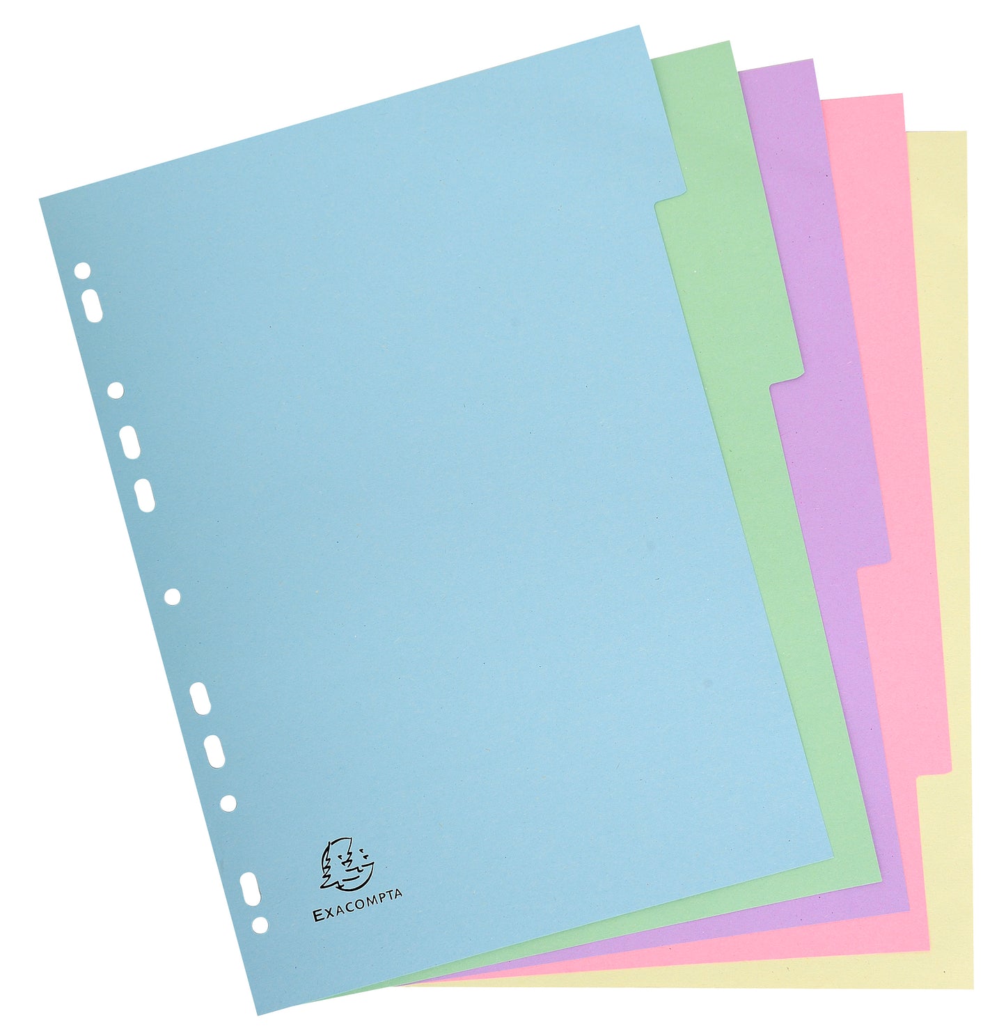 Exacompta Forever Recycled Divider 5 Part A4 170gsm Card Assorted Colours - 1605E