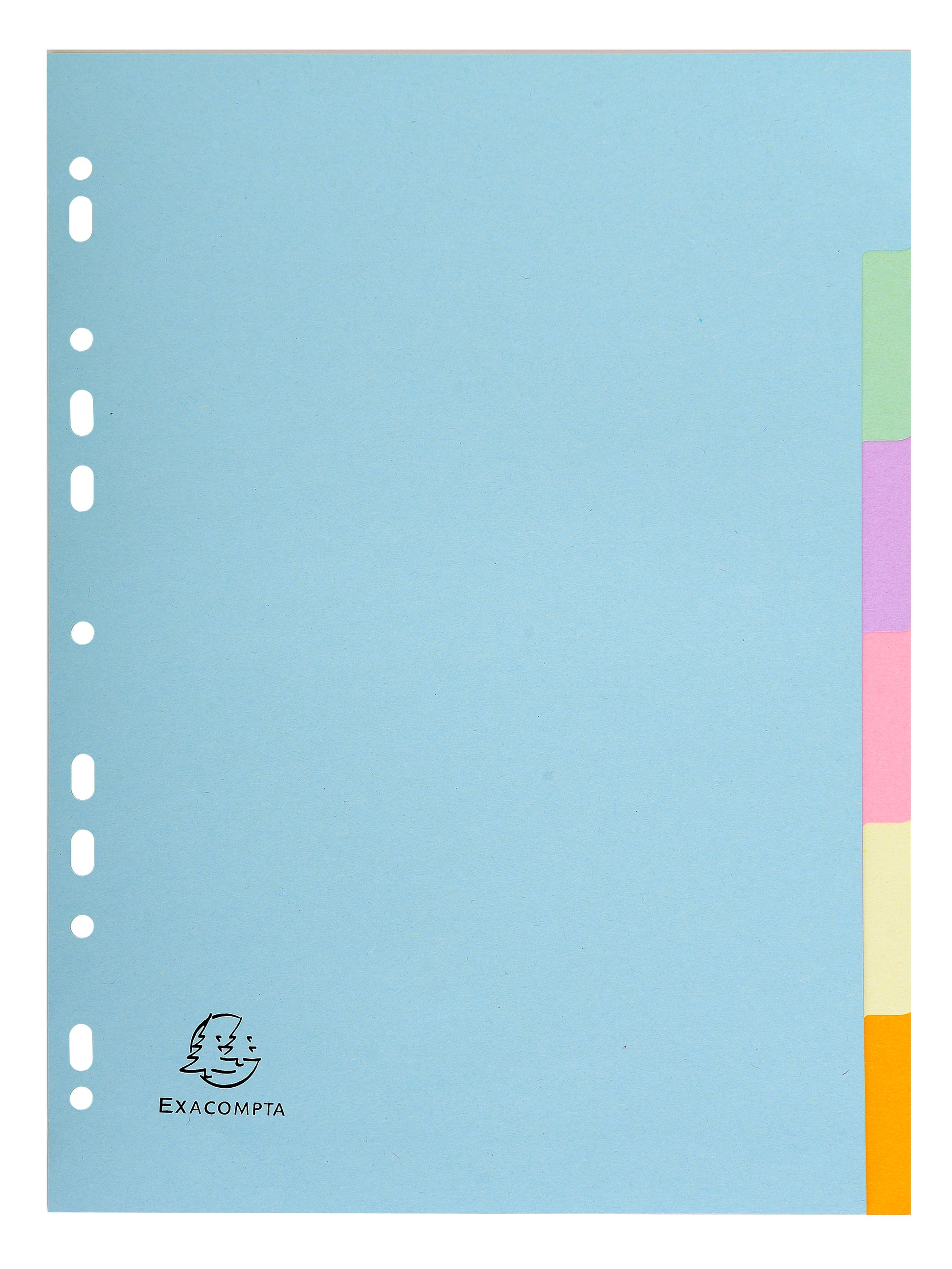 Exacompta Forever Recycled Divider 6 Part A4 170gsm Card Assorted Colours - 1606E - NWT FM SOLUTIONS - YOUR CATERING WHOLESALER