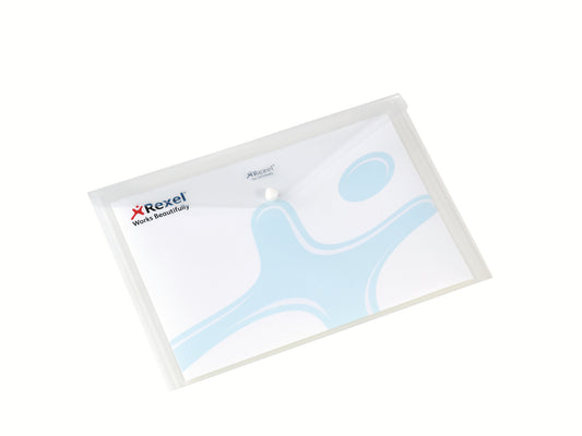 Rexel Popper Wallet Polypropylene A4 White (Pack 5) 16129WH - NWT FM SOLUTIONS - YOUR CATERING WHOLESALER