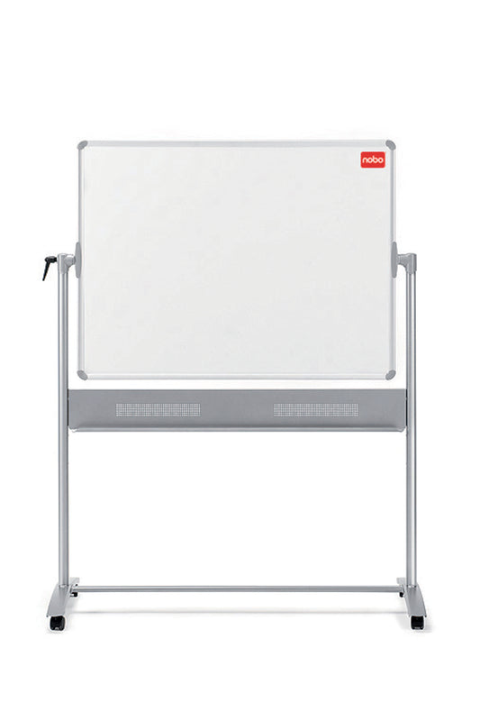 Nobo Basic Mobile Non Magnetic Melamine Whiteboard Aluminium Frame 1200x900mm 1905239 - NWT FM SOLUTIONS - YOUR CATERING WHOLESALER