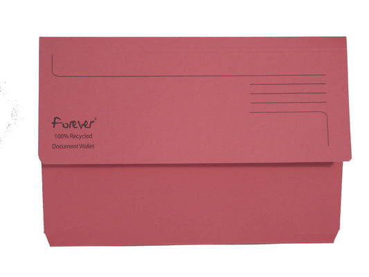 Exacompta Forever Document Wallet Manilla Foolscap Half Flap 290gsm Pink (Pack 25) - 211/5002Z - NWT FM SOLUTIONS - YOUR CATERING WHOLESALER