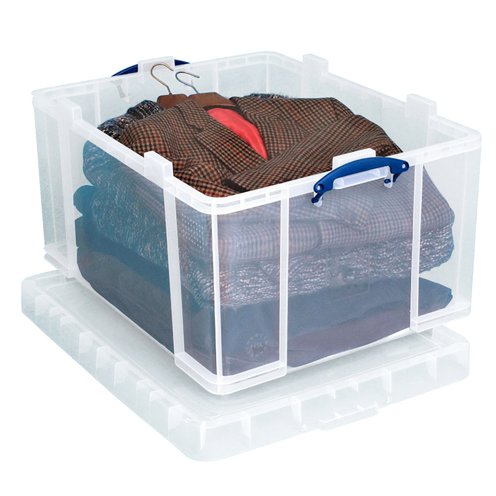 Really Useful Clear Plastic Storage Box 145 Litre - NWT FM SOLUTIONS - YOUR CATERING WHOLESALER