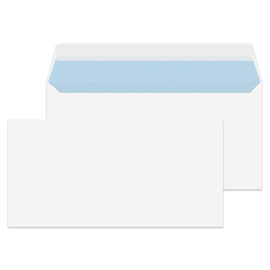 ValueX Wallet Envelope DL Peel and Seal Plain 100gsm White (Pack 500) - 23882 - NWT FM SOLUTIONS - YOUR CATERING WHOLESALER