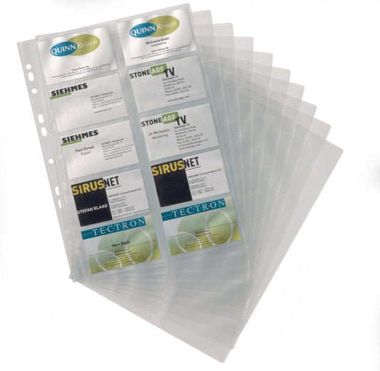 Durable Visifix Polypropylene Pocket Refill for A4 Business Card Album (Pack 10) 238919 - NWT FM SOLUTIONS - YOUR CATERING WHOLESALER