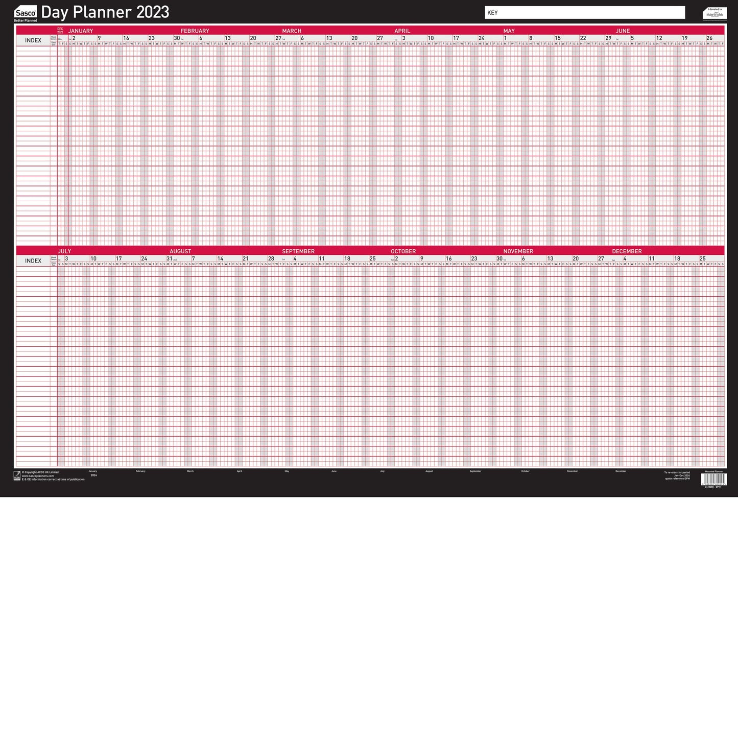 Sasco Day Planner 2023 Mounted 2410200 - NWT FM SOLUTIONS - YOUR CATERING WHOLESALER