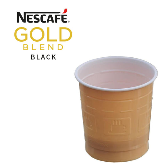 In-Cup Gold Blend Black 25s 73mm Plastic Cups - NWT FM SOLUTIONS - YOUR CATERING WHOLESALER