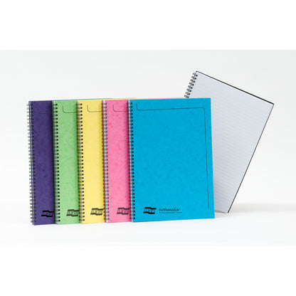 Clairefontaine Europa Notemaker A4 Wirebound Pressboard Cover Notebook Ruled 120 Pages Assorted Colours (Pack 10) 3154Z