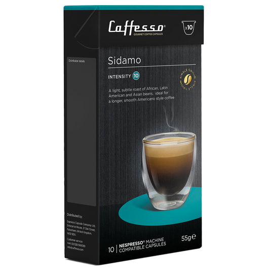 Caffesso Sidamo 10's (Nespresso Compatible Pods) - NWT FM SOLUTIONS - YOUR CATERING WHOLESALER