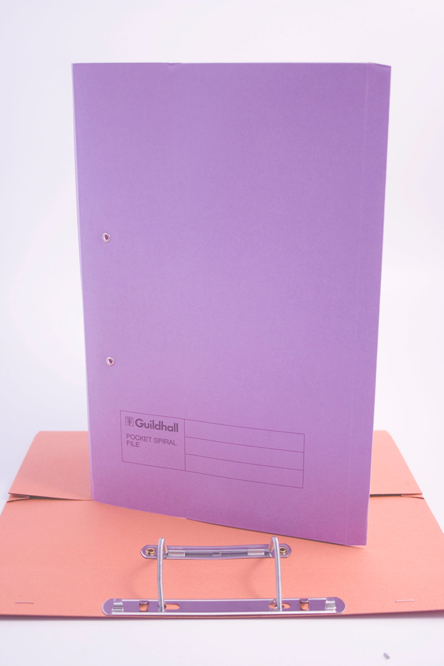 Guildhall Spring Pocket Transfer File Manilla Foolscap 285gsm Mauve (Pack 25) - 347-VLTZ