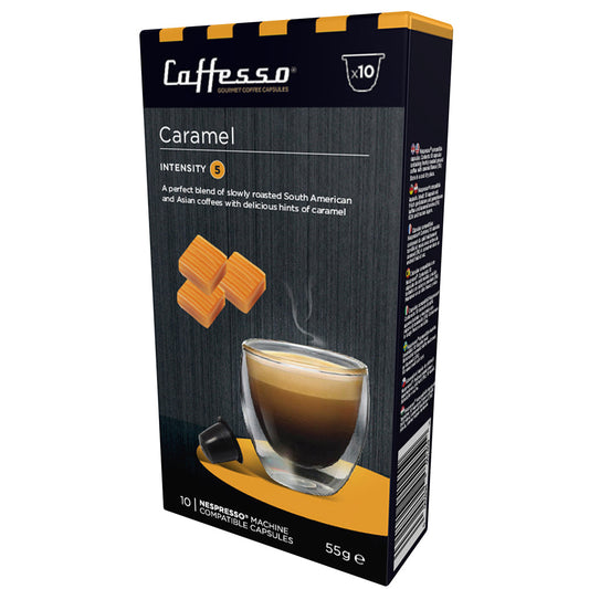 Caffesso Caramel 10's (Nespresso Compatible Pods) - NWT FM SOLUTIONS - YOUR CATERING WHOLESALER