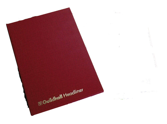 Guildhall Headliner Account Book Casebound 298x203mm 10 Cash Columns 80 Pages Red 38/10Z - NWT FM SOLUTIONS - YOUR CATERING WHOLESALER