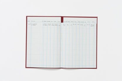 Guildhall Headliner Account Book Casebound 298x203mm 14 Cash Columns 80 Pages Red 38/14Z