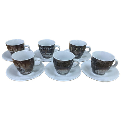 Fixtures Design Espresso Cup & Saucer 12 Piece Set - NWT FM SOLUTIONS - YOUR CATERING WHOLESALER