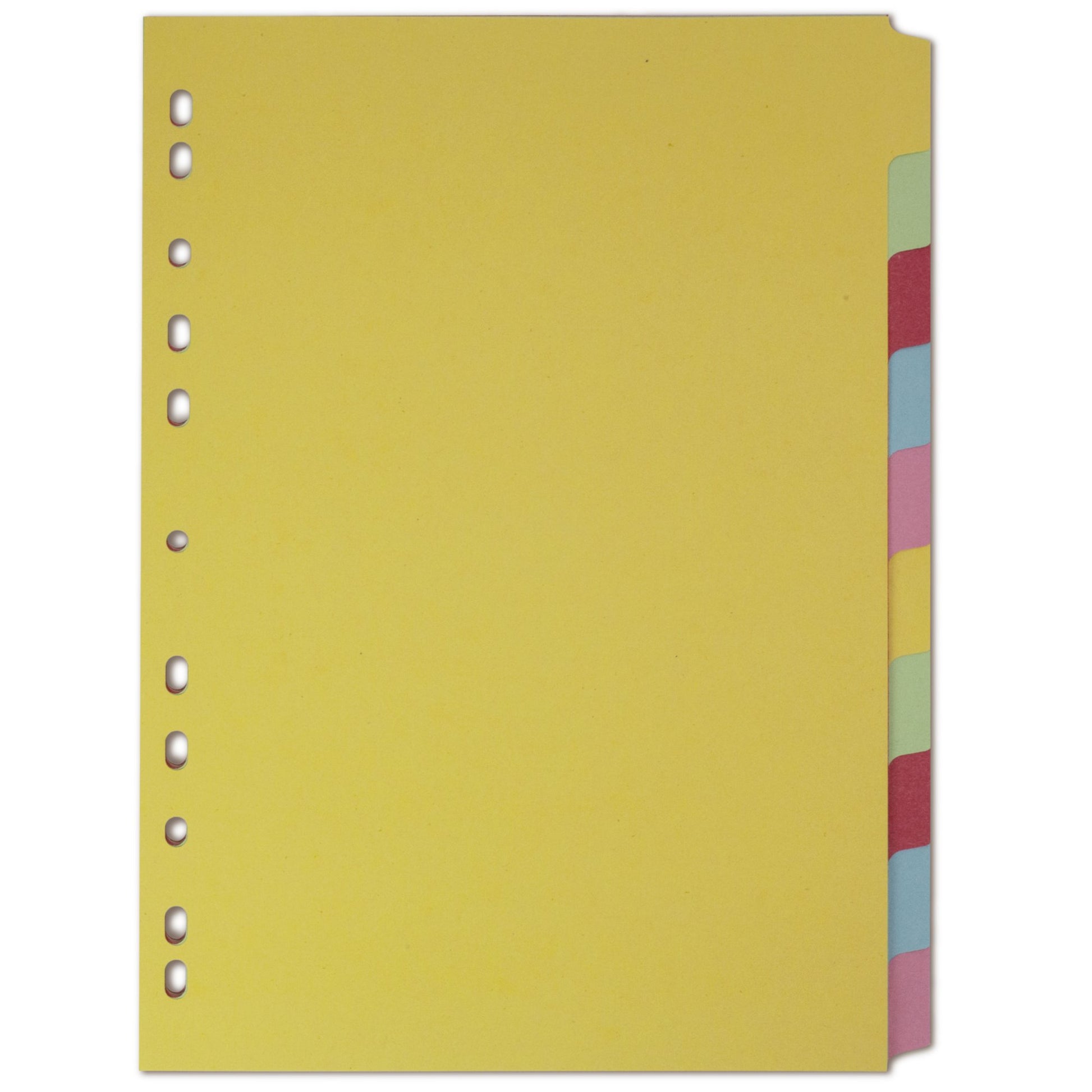 Elba Divider 10 Part A4 160gsm Card Assorted Colours 400007246 - NWT FM SOLUTIONS - YOUR CATERING WHOLESALER