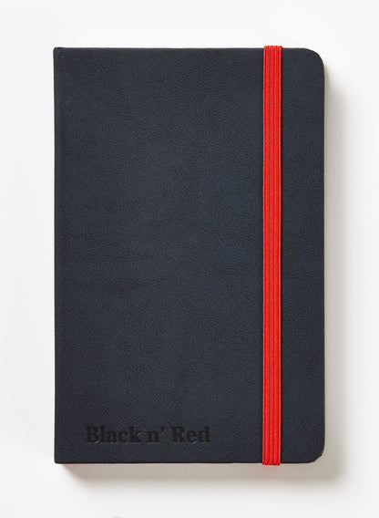 Black n Red Journal A6 Casebound Ruled 144 Pages Black With Red Elastic Strap 400033672 - NWT FM SOLUTIONS - YOUR CATERING WHOLESALER