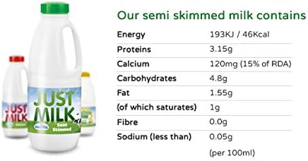 Candia Semi Skimmed JUST MILK Bottles (6 x 1L)