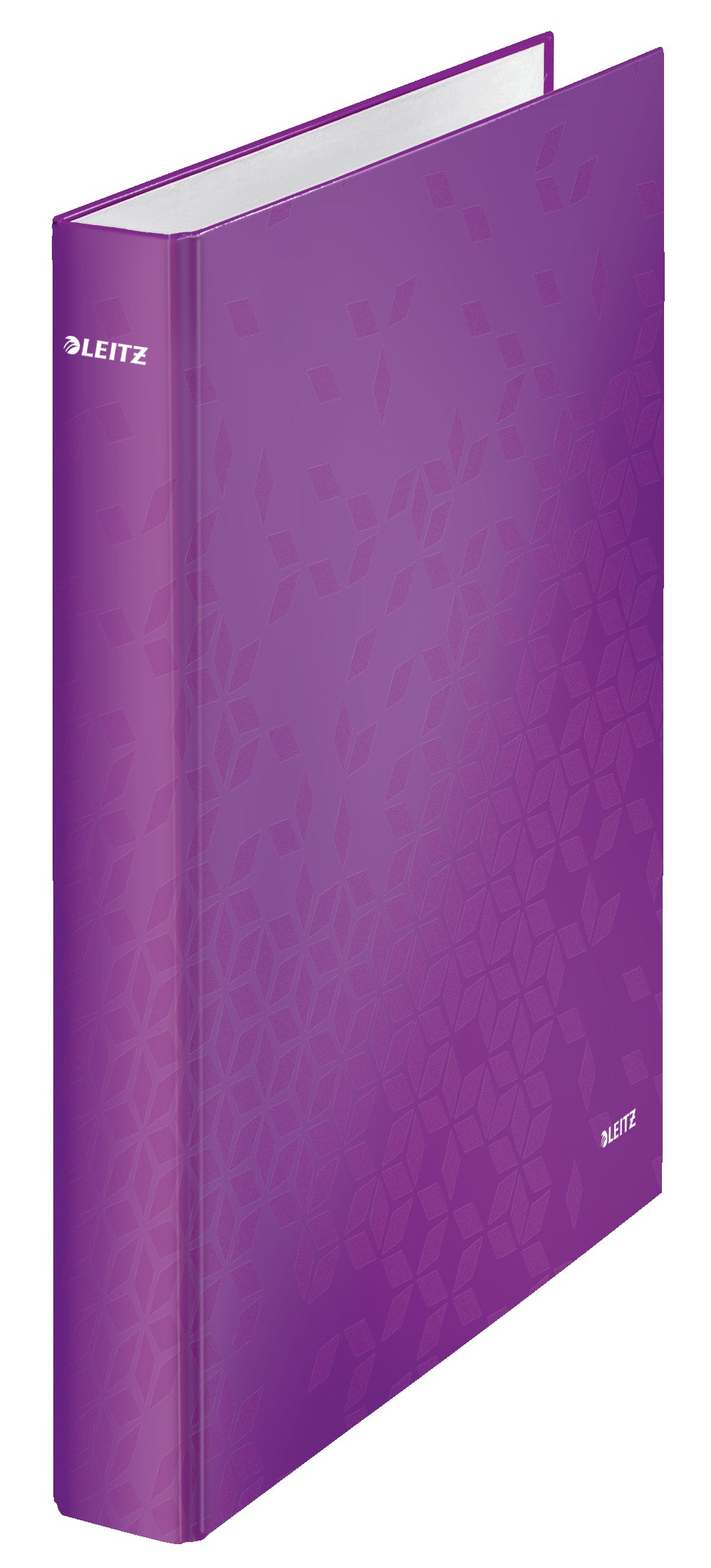 Leitz WOW Ring Binder Laminated Paper on Board 2 D-Ring A4 25mm Rings Purple (Pack 10) 42410062