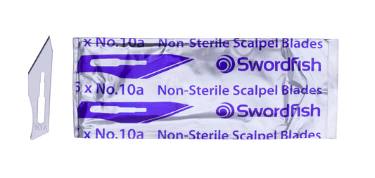 Swordfish Scalpel Blades No 10A Silver (Pack 100) - 43802 - NWT FM SOLUTIONS - YOUR CATERING WHOLESALER