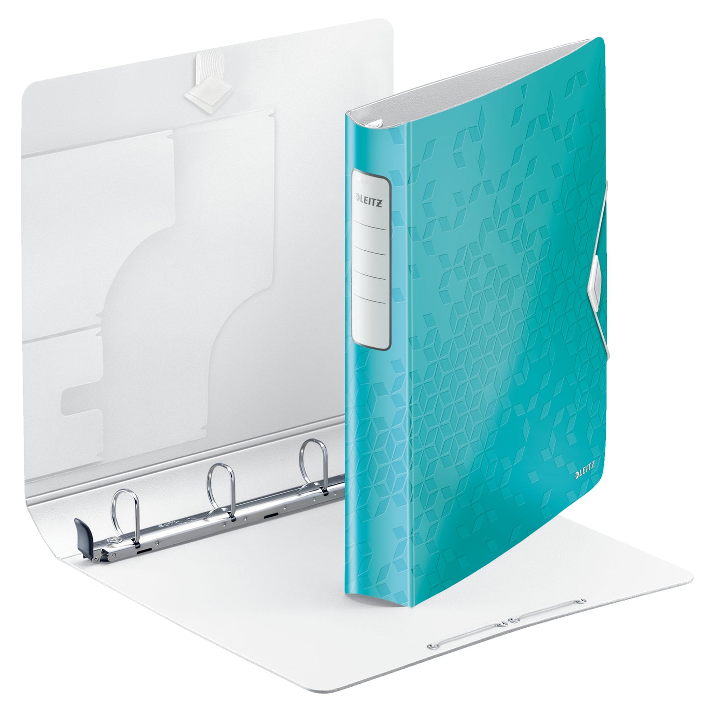 Leitz WOW Ring Binder Polypropylene 4 D-Ring A4 30mm Rings Ice Blue (Pack 5) 42400051