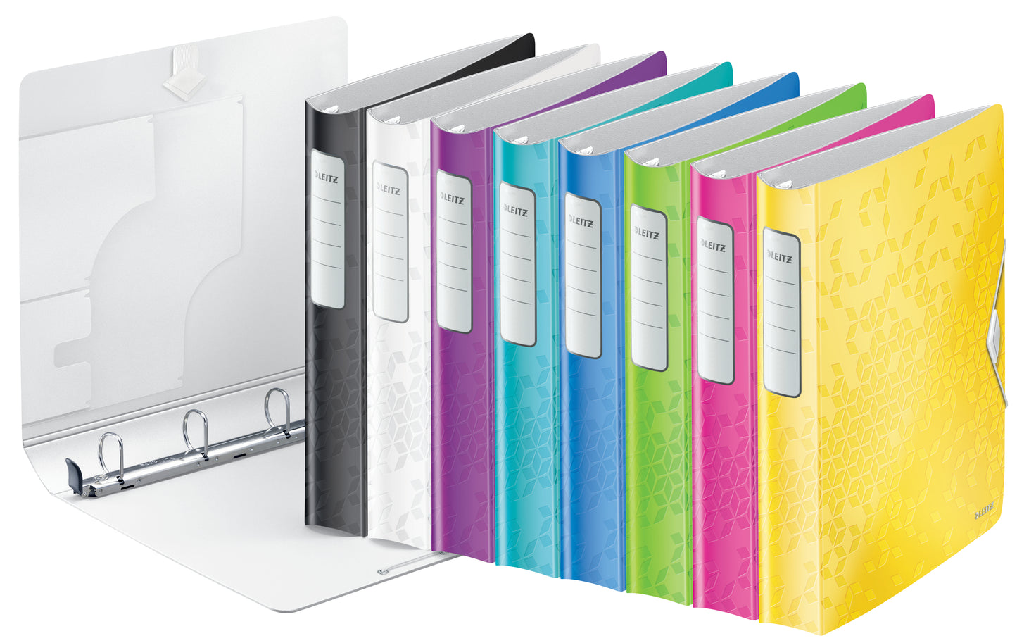 Leitz WOW Ring Binder Polypropylene 4 D-Ring A4 30mm Rings Pink Metallic (Pack 5) 42400023