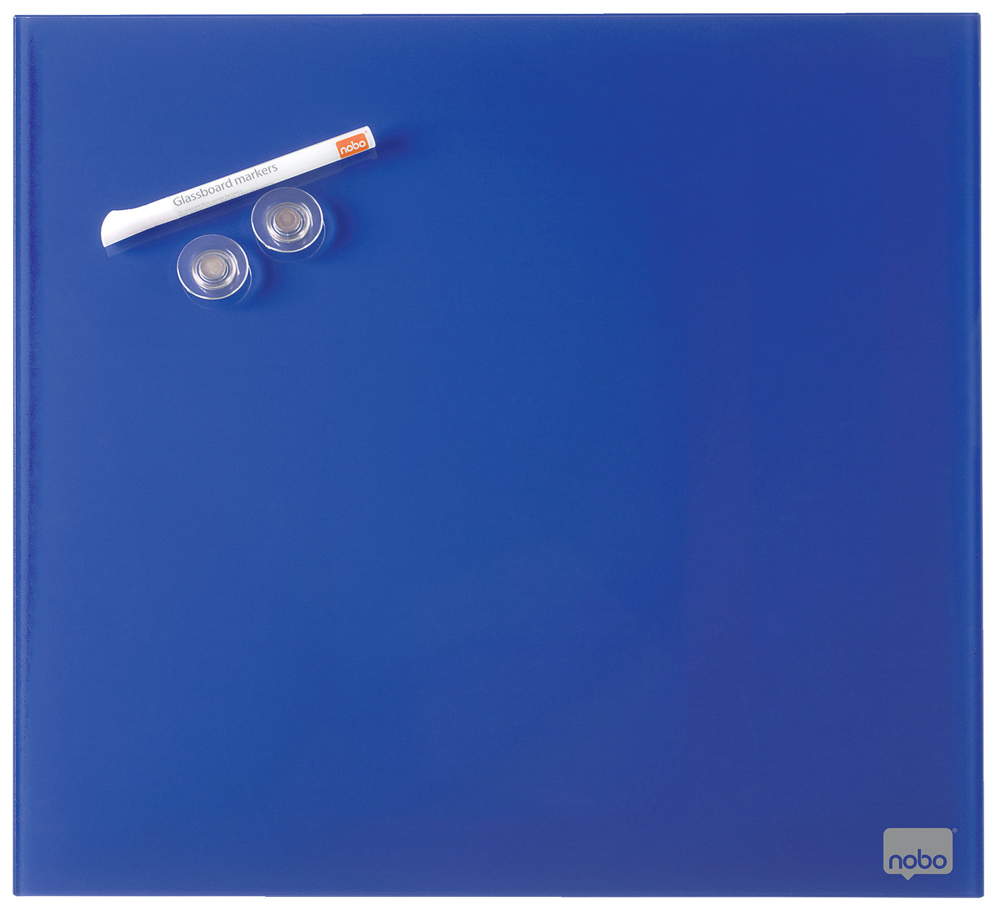 Nobo Magnetic Glass Whiteboard Tile 450x450mm Blue 1903953